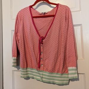 Unique vintage pink cardigan